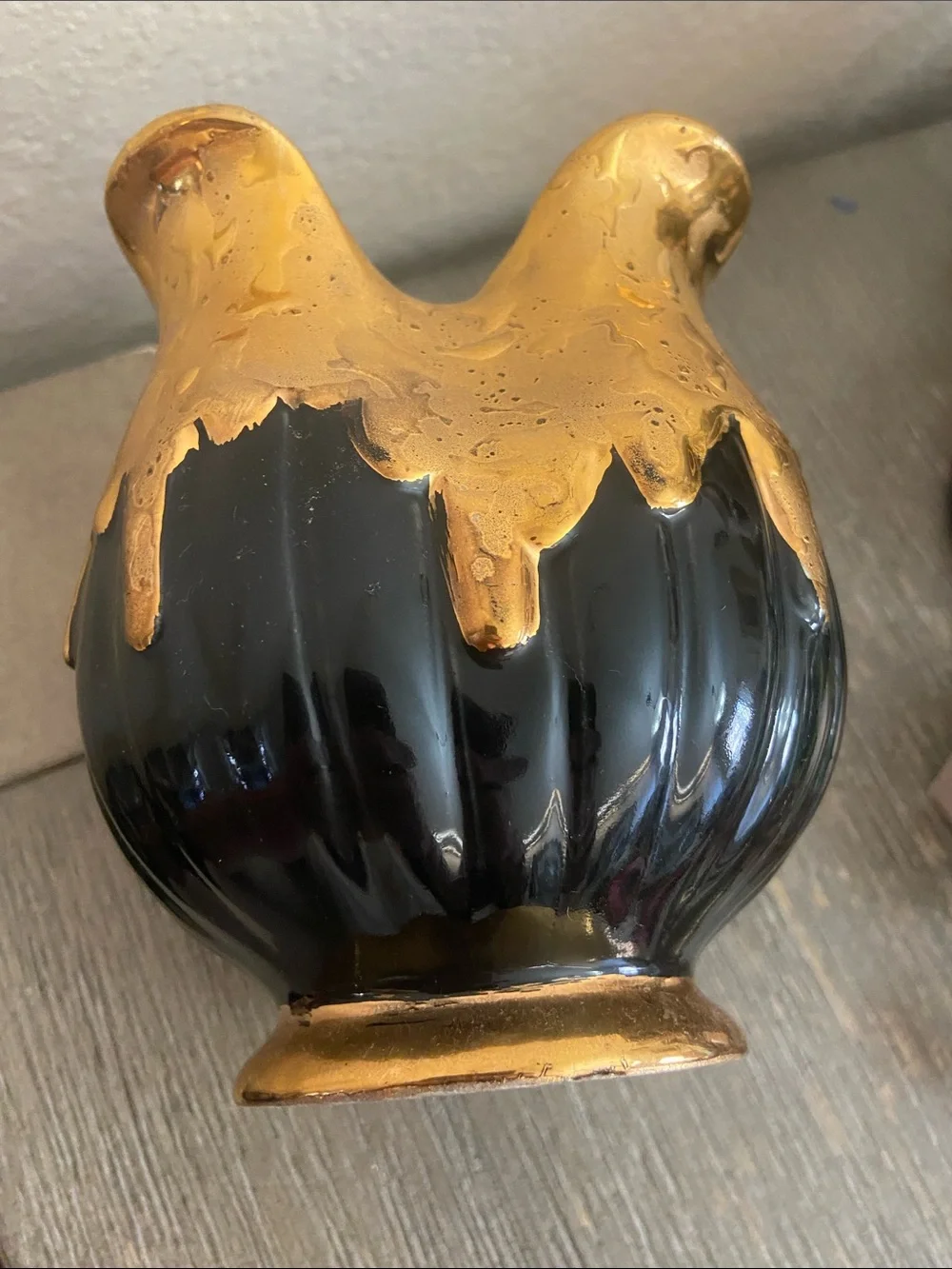 VTG 60s SAVOY Weeping 24K GOLD Tulip Vase’ - Picture 4 of 9